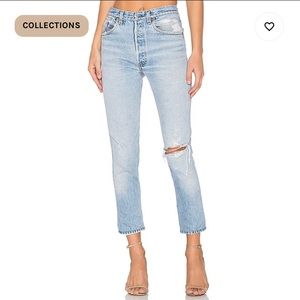 Re/Done Levi’s high rise ankle crop jeans